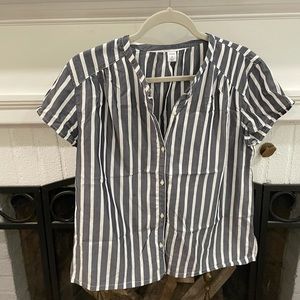 Button up striped top